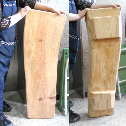나무 떡판 (상판 약간 묻은것 ) 원목차탁 나무판 고재
