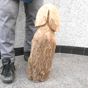 나무껍질 붙은 남근목 54cm 남근석 남근장식 풍수소품
