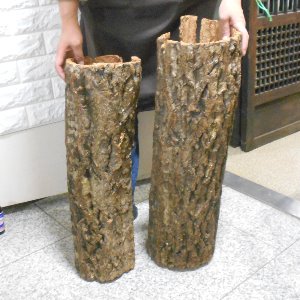 나무 껍데기 2점 나무껍질 민속품 옛날물건