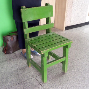초록 빈티지 의자/옛날의자/엔틱의자/국민학교 의자  