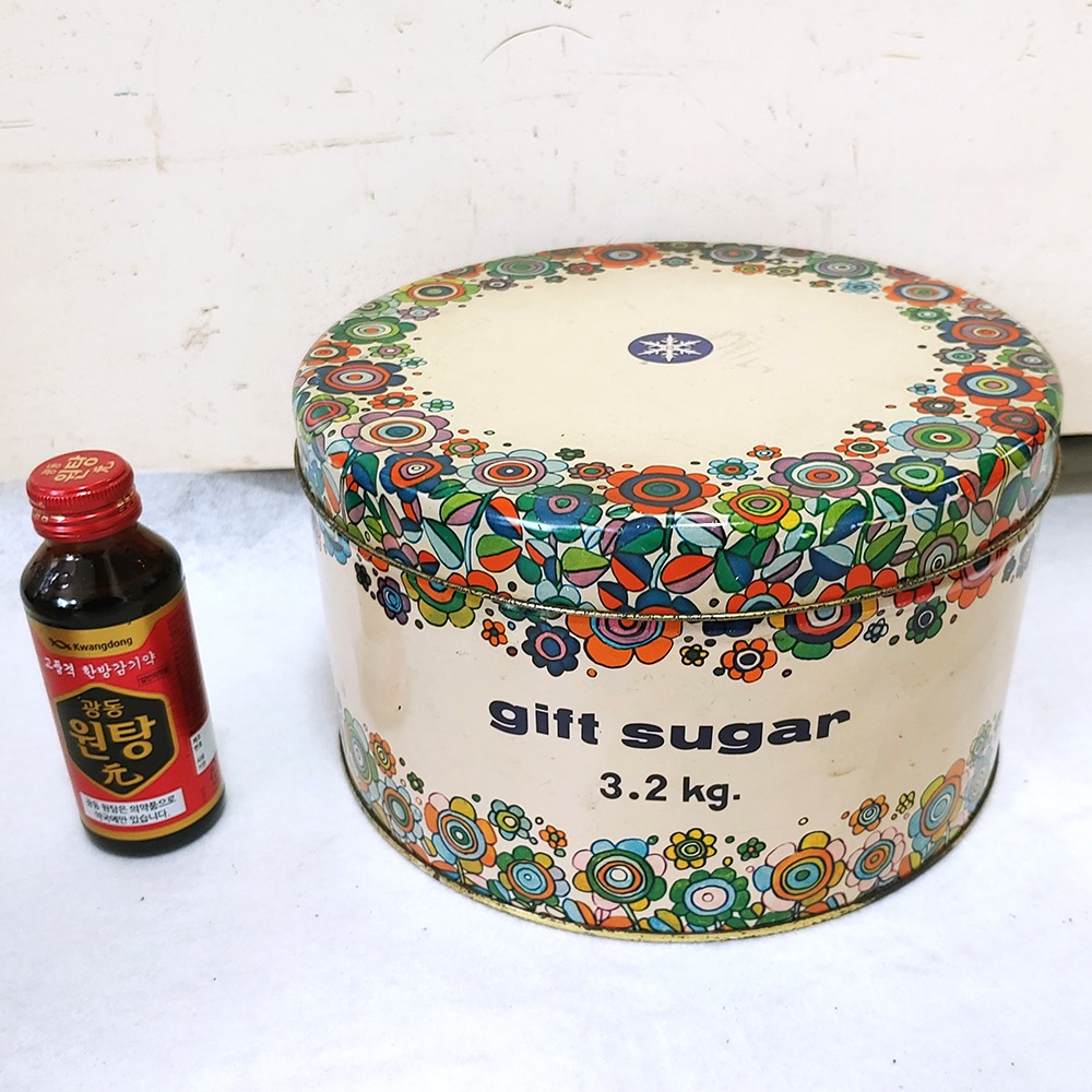 옛날 백설표 설탕통 선물용 설탕통 설탕깡통 근대사