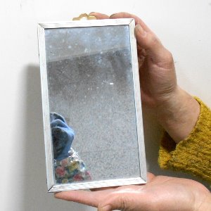 작은 이발소거울 70-80년대 거울  작은거울 옛날거울