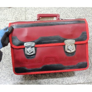 70년대 미사용 여고생 빨간가방 옛날책가방 옛날가방