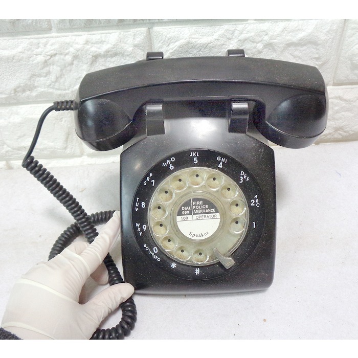 외국산 중고 엔틱전화기 옛날전화 옛날 다이얼 전화