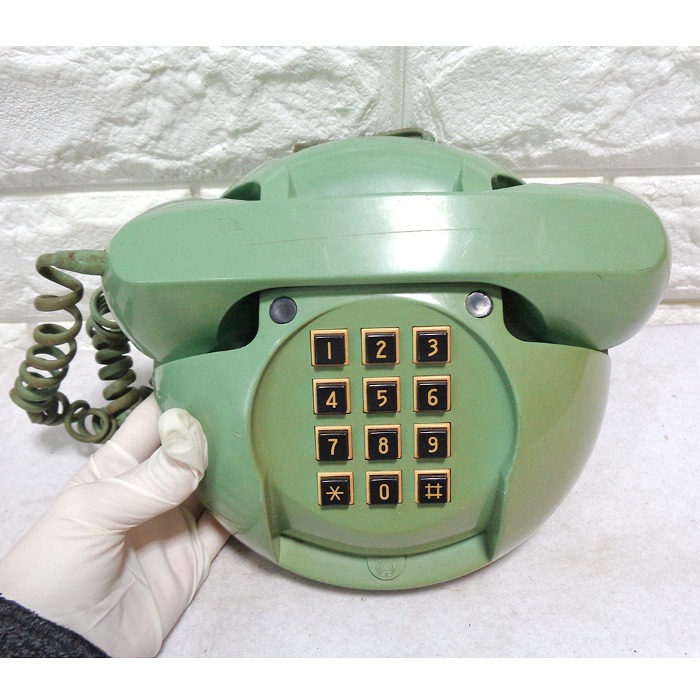 쑥빛 중고 전화기 옛날전화 옛날 버튼전화기 8090년대 전화