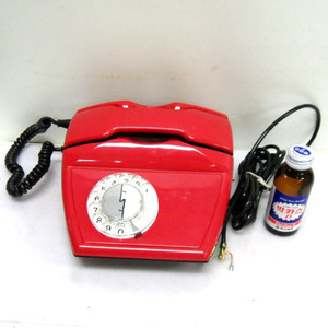 빨간 일본 다이얼전화기/일본전화기/다이얼 전화기/옛날물건/옛날전화기/옛날물건/근대사/전화기