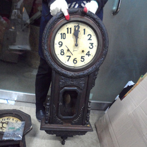 낡은 괘종시계(대)/골동 시계/괘종시계/옛날물건/벽시계/근대사/빈티지 시계/시계/괘종 시계