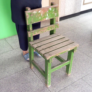 초록 빈티지 의자  옛날의자 엔틱의자/국민학교의자